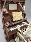 Vtg OOAK Spooky Haunted Organ w Skeleton Artisan Dollhouse Miniature 1:12 — photo 3