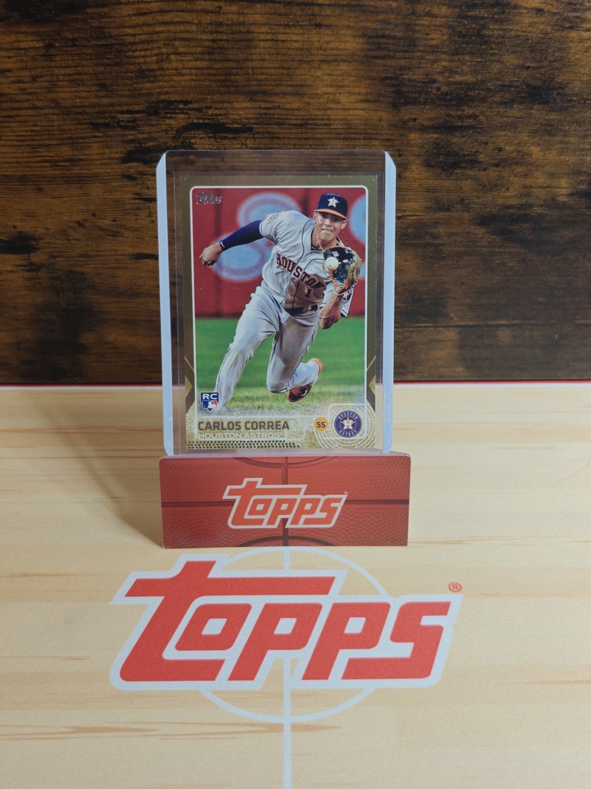 2015 Topps Update Carlos Correa Gold /2015 Houston Astros Catching 