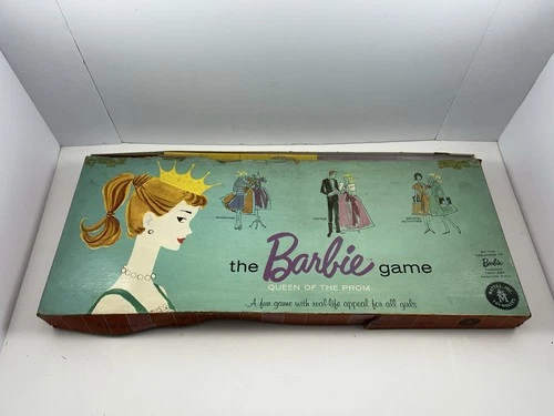 VTG 1960 ORIGINAL 'The Barbie Game/Queen of the Prom' Mattel Toy 99% Complete