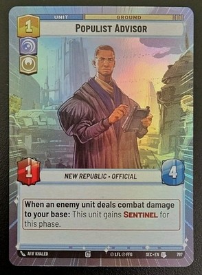 Populist Advisor - Hyperspace Foil - SEC - Secret Of Power - SWU 797 U