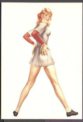Moderne Postkarte: Varga PIN-UP GIRL aus dem Vintage ESQUIRE Magazin. Kostenloser Versand UK