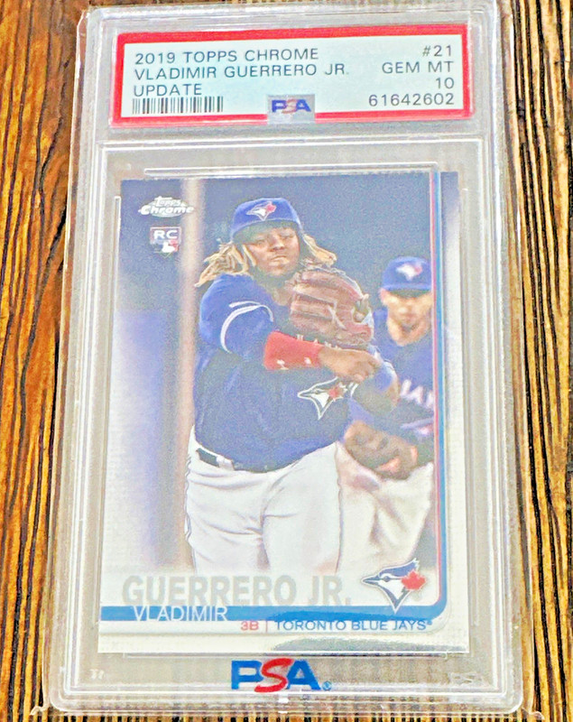Topps 2019 Chrome Update Vladimir Guerrero Jr. Rookie Base #21 PSA 10 Blue Jays