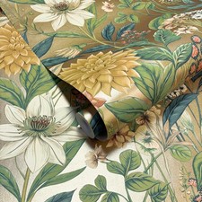 Gold Grand Floral Wallpaper Metallic Bedroom Lounge Hall Dining Holden 14320