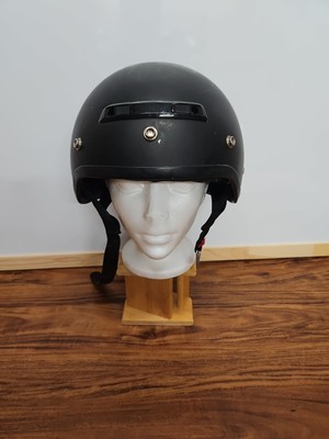 HJC CL-2 Motorcycle Half Shell Helmet DOT Approved  Flat Black  Sz Sm See Photos