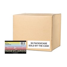 x5 Colored Index Cards 3600 Count, 36 Packs, Ruled Front Blank Back