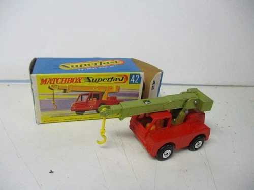 Matchbox Lesney Superfast SF42 Iron Fairy Crane- dark orange, lime boom, boxed