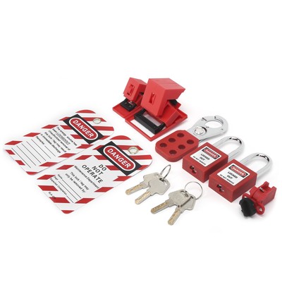 Safety Lockout Tagout Kit Lockset Fitting Tools With Pocket Bag Fit