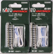 Kato N Scale 20-041 Unitrack Feeder Track 2 7/16'' 2 Pack
