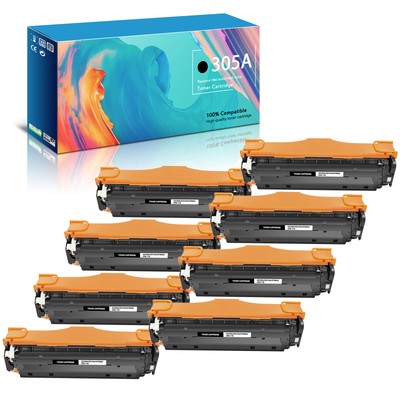 8PK Bk Toner for HP 305A CE410A LaserJet Pro 300 color M351a MFP M375NW Printer