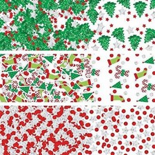Christmas 3 Mix Confetti 1.2 oz Paper Foil Christmas Party Tableware Decorations