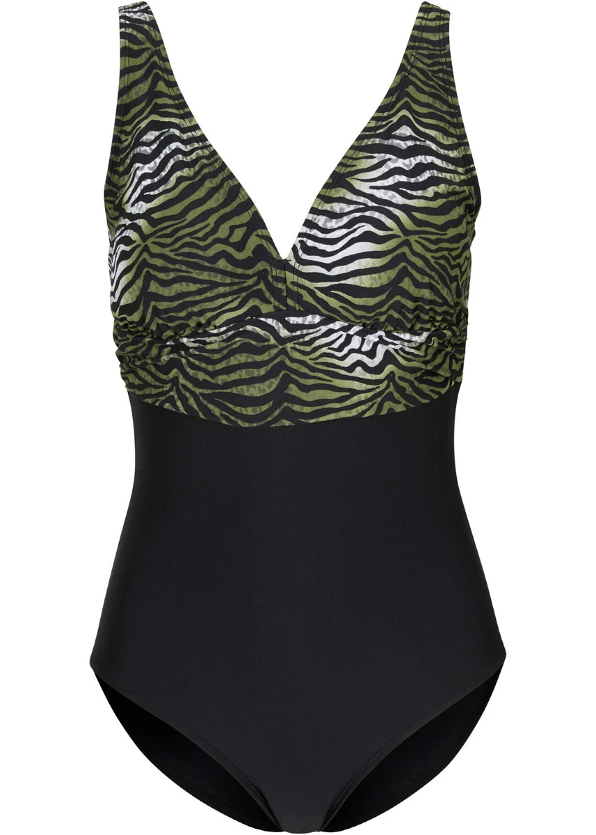 BPC BON PRIX SELECTION Shapewear Badeanzug mit Animalprint Gr. 46 Schwarz oliv eBay