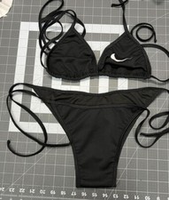 NWT Nike Black Bikini Top  Bottom Swimsuit Medium