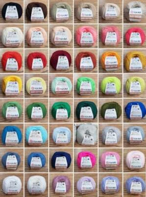 Baby Cotton knitting Yarn 4ply 50g, 50% Cotton 50% Acrylic, Yarnart Baby Cotton