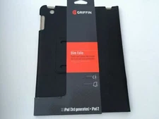 2 x Griffin GB35629 Slim Folio Leather Case with stand For iPad 3 3rd Gen+iPad 2