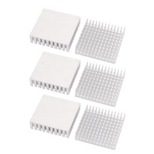 6Pcs 40mm x 40mm x 11mm Aluminum Heatsink Heat Diffuse Cooling Fin Silver Tone
