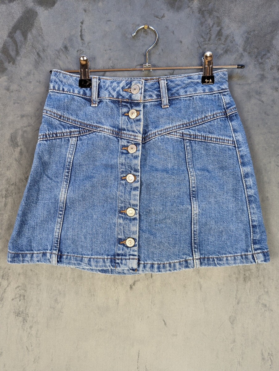 Petite Topshop Jean Skirt Topshop Petite Denim Midi Skirt In Gray