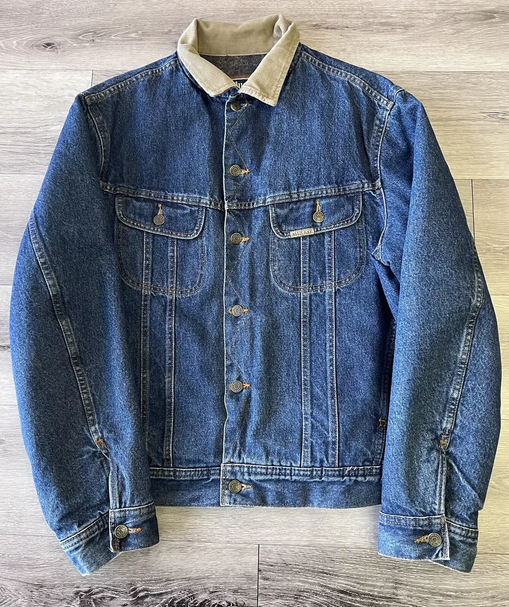 Vintage Blue Bay Jean company jacket medium blanket lined denim