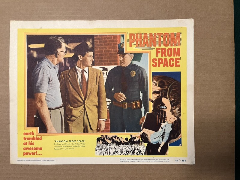PHANTOM FROM SPACE 1953 Original Movie Lobby Card Sci-fi
