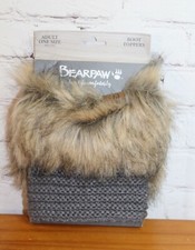 S  NWT BearPaw Boot Toppers Gray Multi One Size