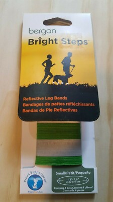 4pcs. Reflective Bands for dogs, Small (1.3''-1.6''), bergan Bright Steps