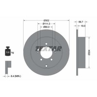 Textar 2X Bremsscheibe Hinten Ø302 Mm Voll FüR Mitsubishi Outlander II Cw_W 2.2