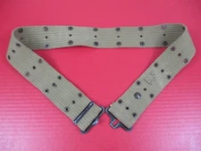 Early WWII US Army M1936 Pistol Utility Web Belt Khaki Color - Dtd 1942 - XLNT 4