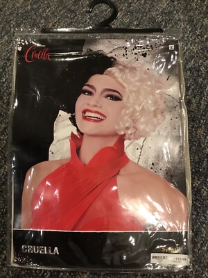 Disney Spirit Cruella de Vil Adult Short Curly Black & White