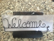 WELCOME WIRE HANGER 15  for BANNERS TOWELS CRAFT WORK - NIP