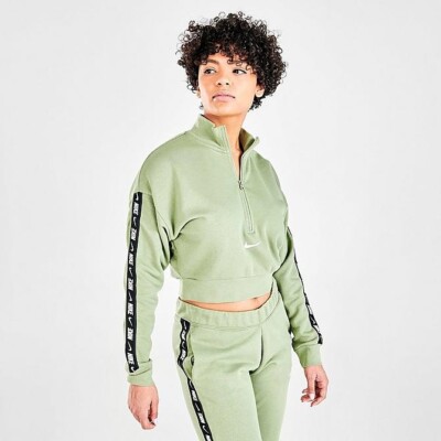 nike half zip crop top