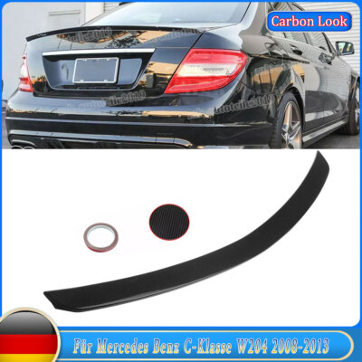 HECKSPOILER FÜR MERCEDES C KLASSE W204 C63 08-13 CARBON LOOK LACKIERT HECKFLÜGEL