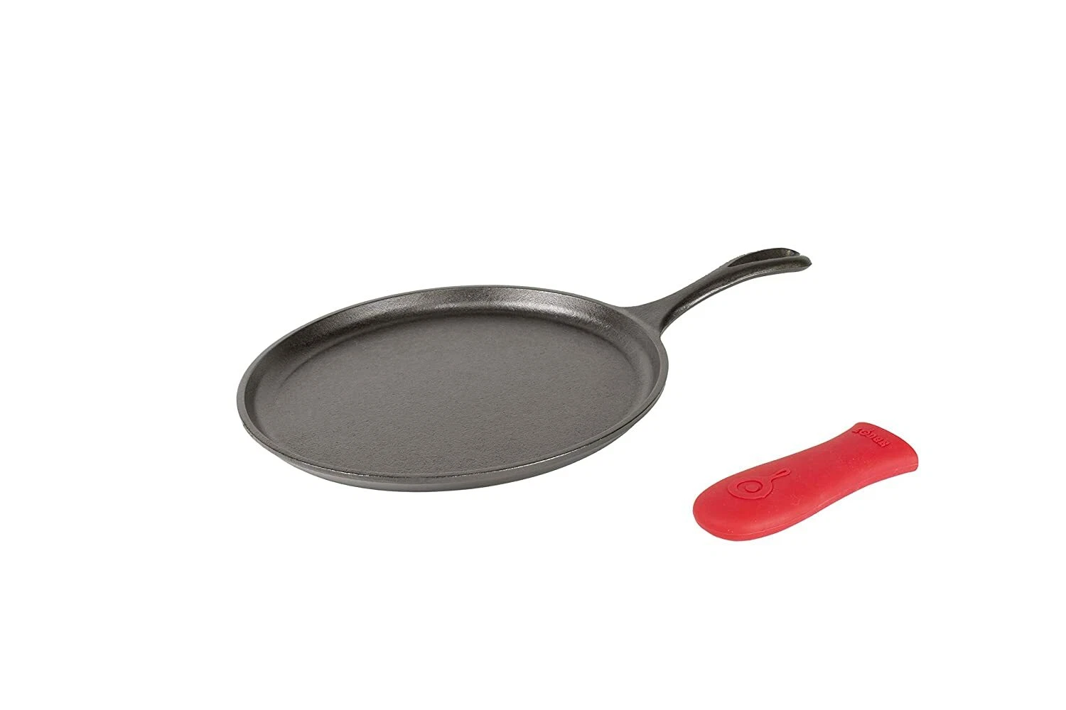 Cast Iron Silicone Grill Pan 10.5 Inches Black