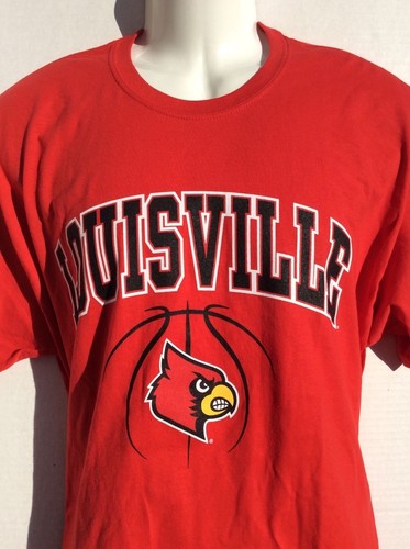 NCAA University LOUISVILLE CARDINALS BASKETBALL red T-Shirt NWT NEW sz XL