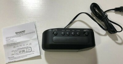 SHARP Alarm Clock - BLACK - SPC100 - NEW
