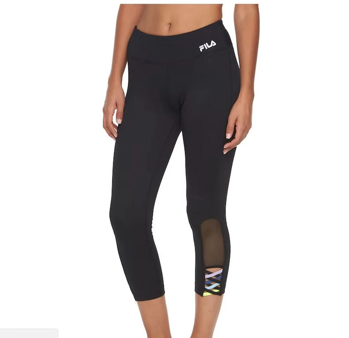 FILA SPORT Women's Black Yoga Workout Exercise Capris Leggings Pants New  $40