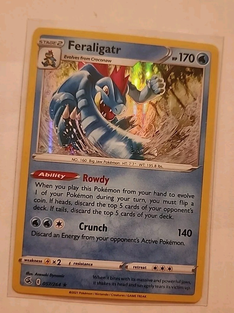 Feraligatr 57/264 Fusion Strike Holo Rare Pokémon