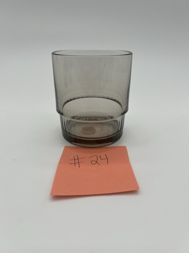 TUPPERWARE Acrylic TUMBLERS (3) NEW preludio Glasses Cups 10 oz Smoke #24 Stack - Picture 10 of 17