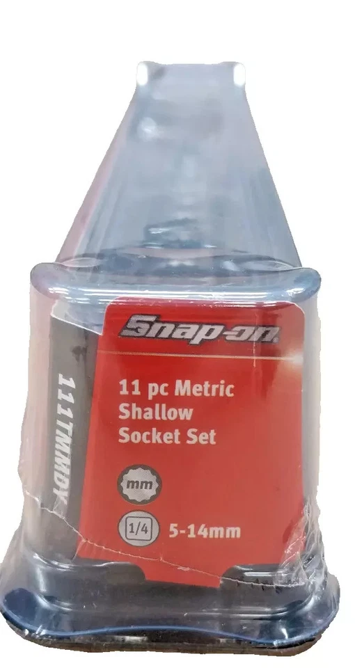 SNAP ON TOOLS 111TMMDY 11 Pc Metric 1/4 dr 12Pt Socket Set 5,5.5,6-14 sealed + - Image 2 of 4
