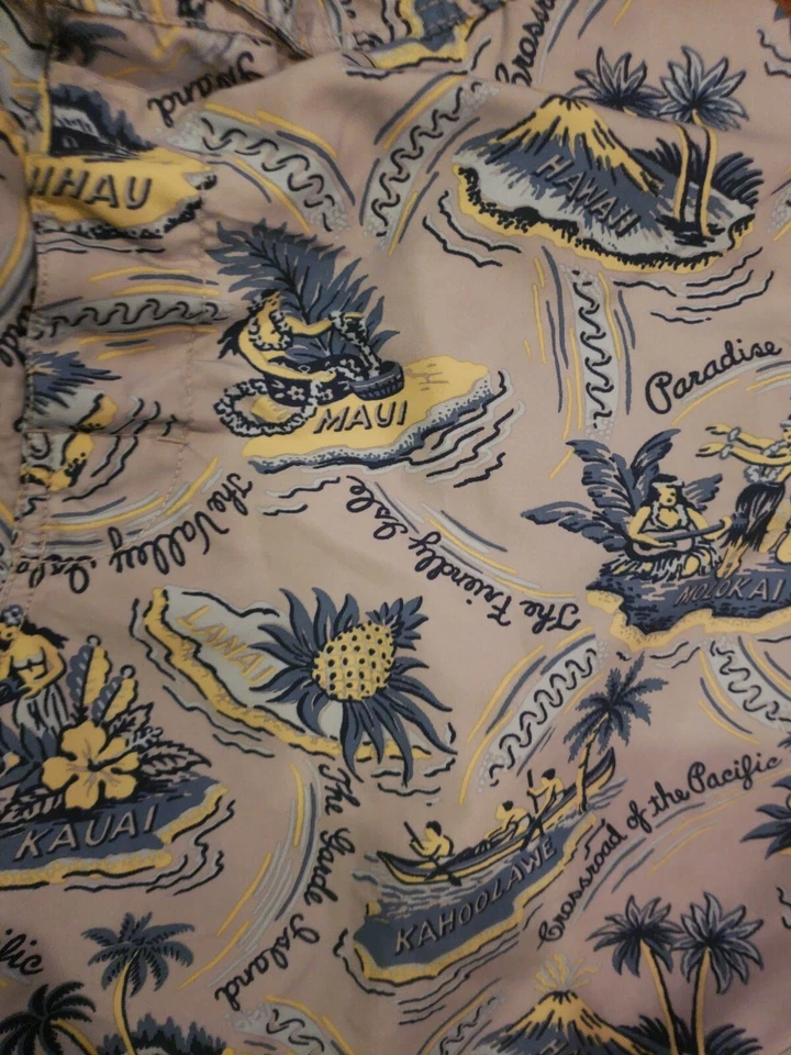 St Johns Bay Hawaiian Islands Gray Swim Trunks Mens Size Large - Image 2 of 3