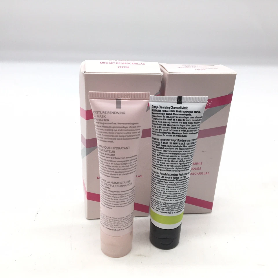 Mary Kay Masking Minis Moisture Renewing Gel Mask And Charcoal Mask - 2 Sets - Image 2 of 4