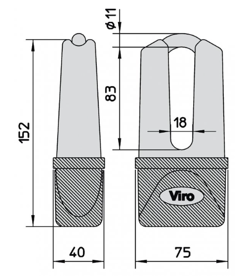 Bloccadisco Moto VIRO Extreme - Asta Da 11 Mm, Finitura Cromata, Chiusura A Sfere, Resistente Agli Scassi