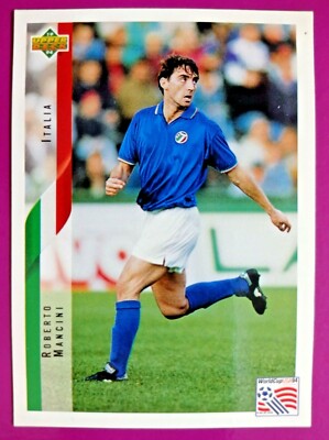 R. MANCINI ,ITALY-N.123-WORLD CUP USA 94 COLLECTIBLE CARD DELLA UPPER D.E.C.K.
