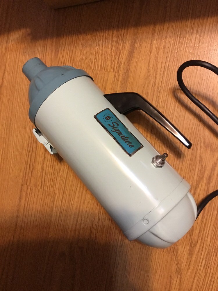 Vintage Montgomery Ward Vacuum Cleaner Handheld Signature Aqua Green