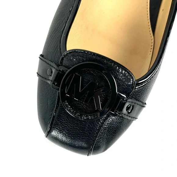 Michael Kors Black Leather Fulton Moc Flats image 7