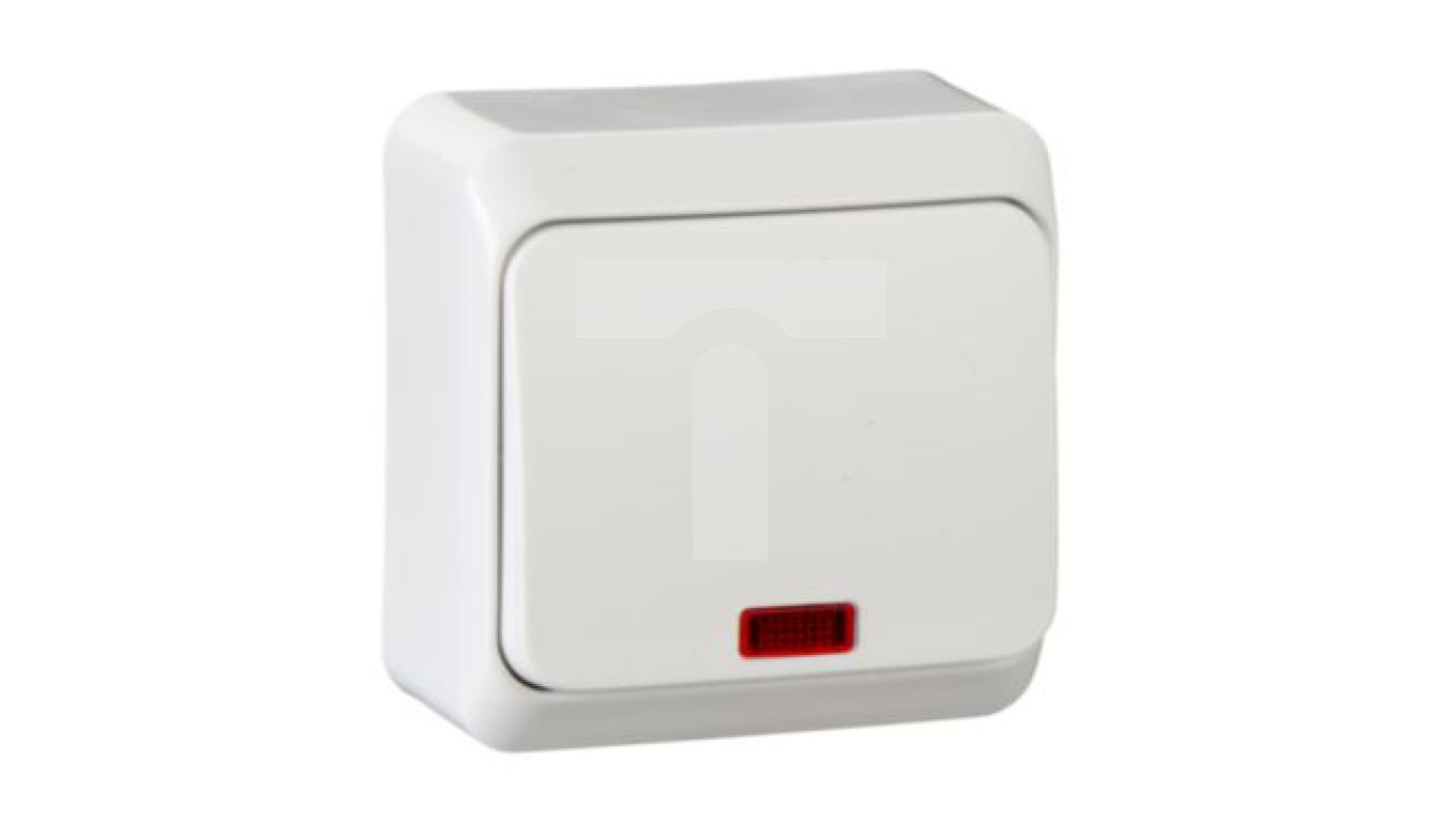 Prima Single-pole switch with backlight, white prima WDE001014 /T2UK