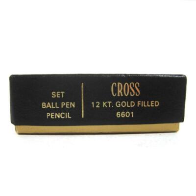 Cross 6601 12 Kt Gold Filled Pen and Pencil Set in Box