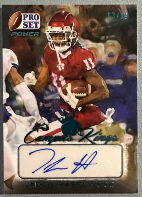 JADON HASELWOOD 2020 Leaf Pro Set Power Campus Kings Platinum Autograph RC 93/99
