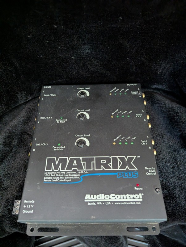 AudioControl Matrix Plus Black Six Channel Line Driver With Remote Level Control