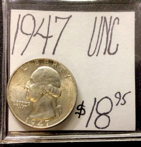 1947 Washington Silver Quarter UNC! ENN Coins