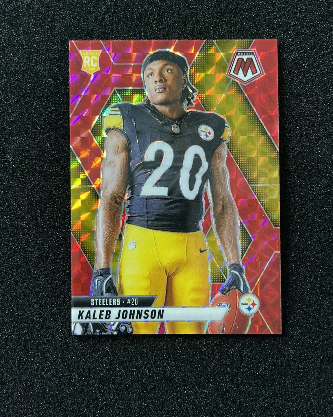 2025 Panini Mosaic Kaleb Johnson #289 Variation Red Prizm RC Rookie -YT92