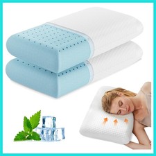 Memory Foam Pillows for Sleeping 2 Pack, Bed Pillows for Adults with Washable...